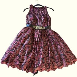 Adrianna Papel Women’s Lace cocktail Dress With Embellished Tie At The Waist …